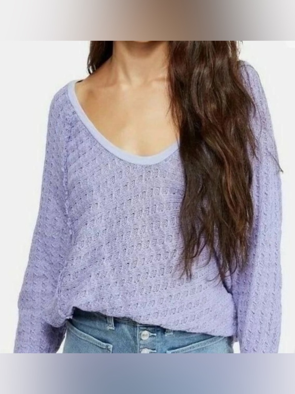 Free People Thien's Dolman-Sleeve Sweater Periwinkle
